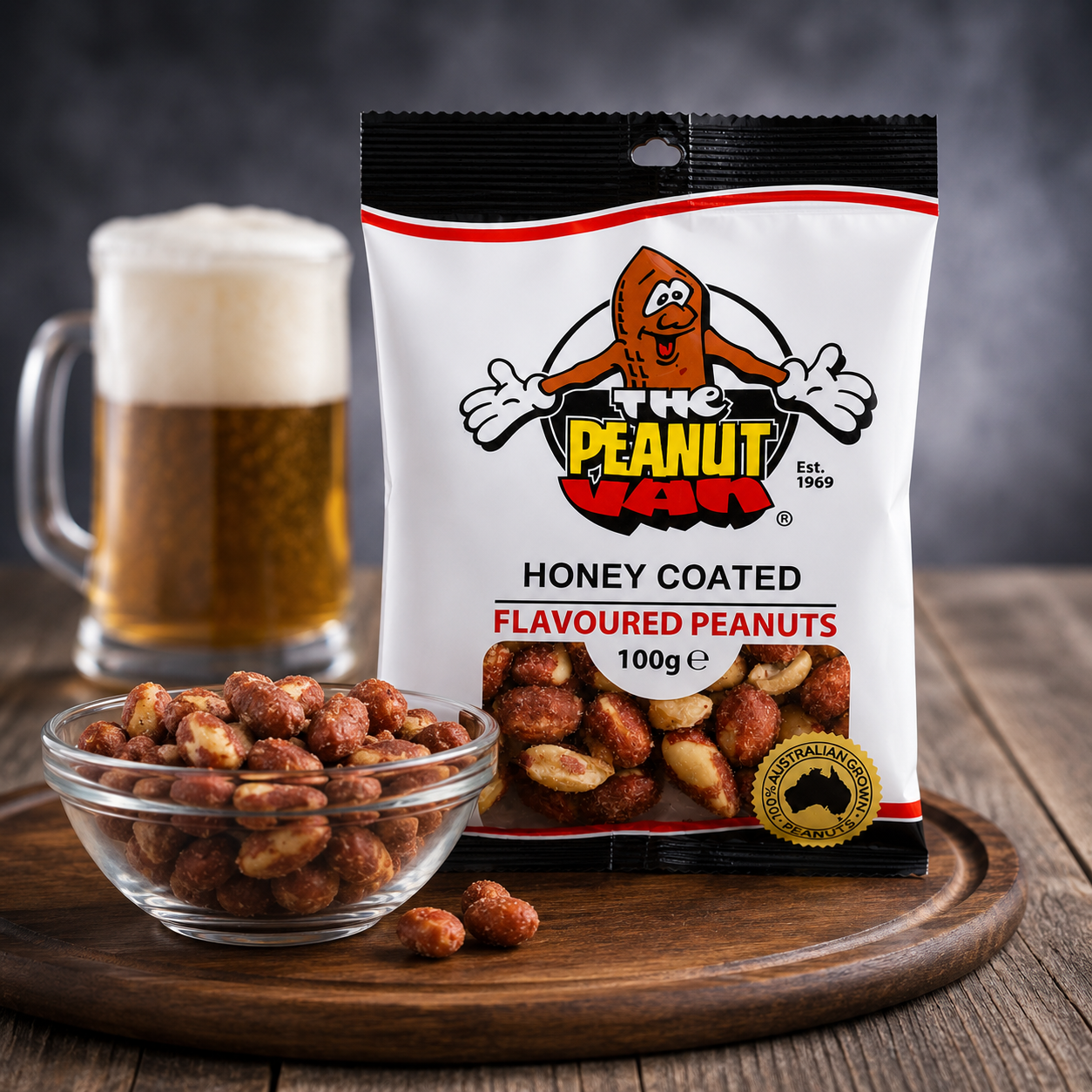 Honey Coated by The Peanut Van - pack and serving