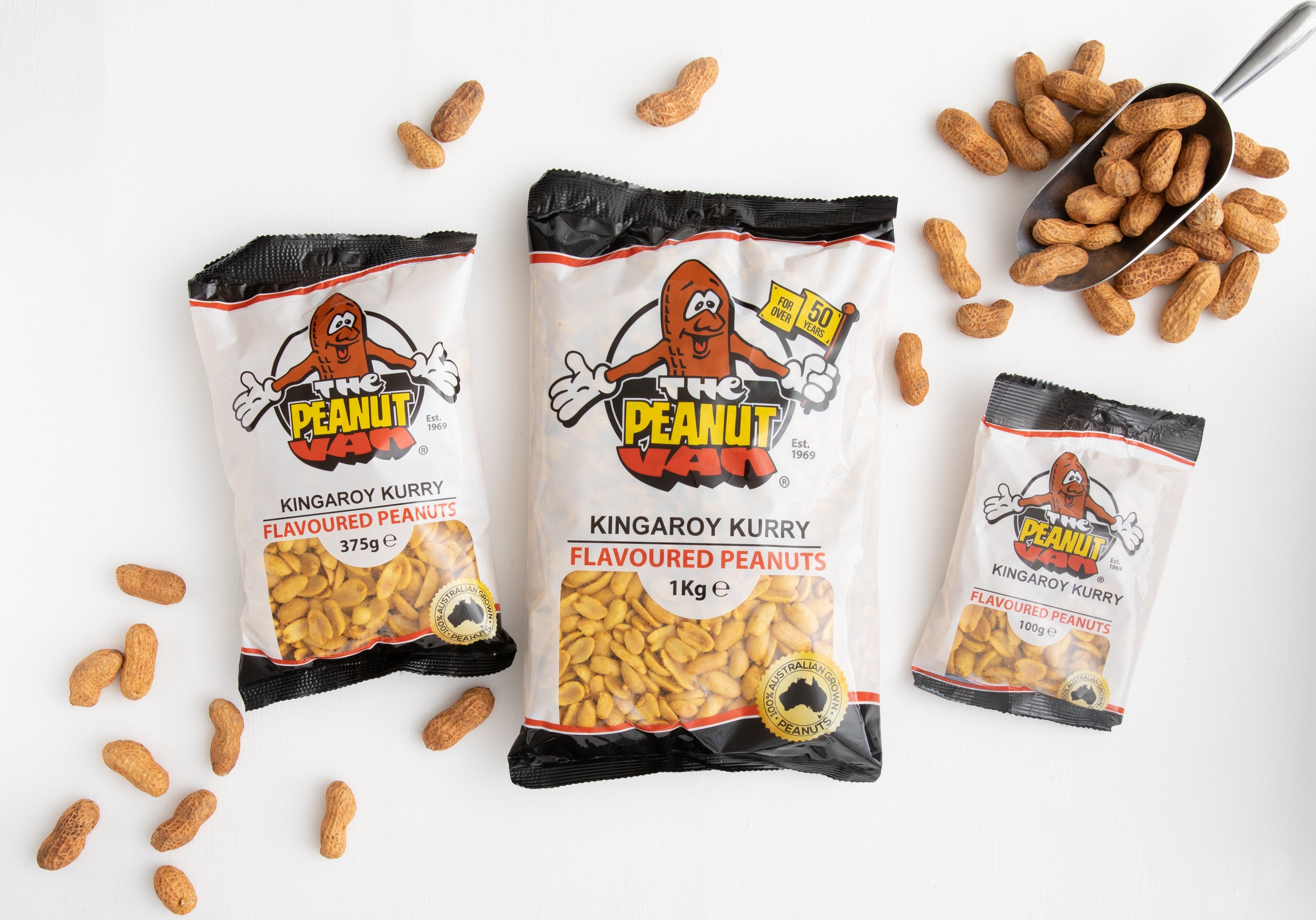 Kingaroy Kurry peanuts by The Peanut Van, nutrition information