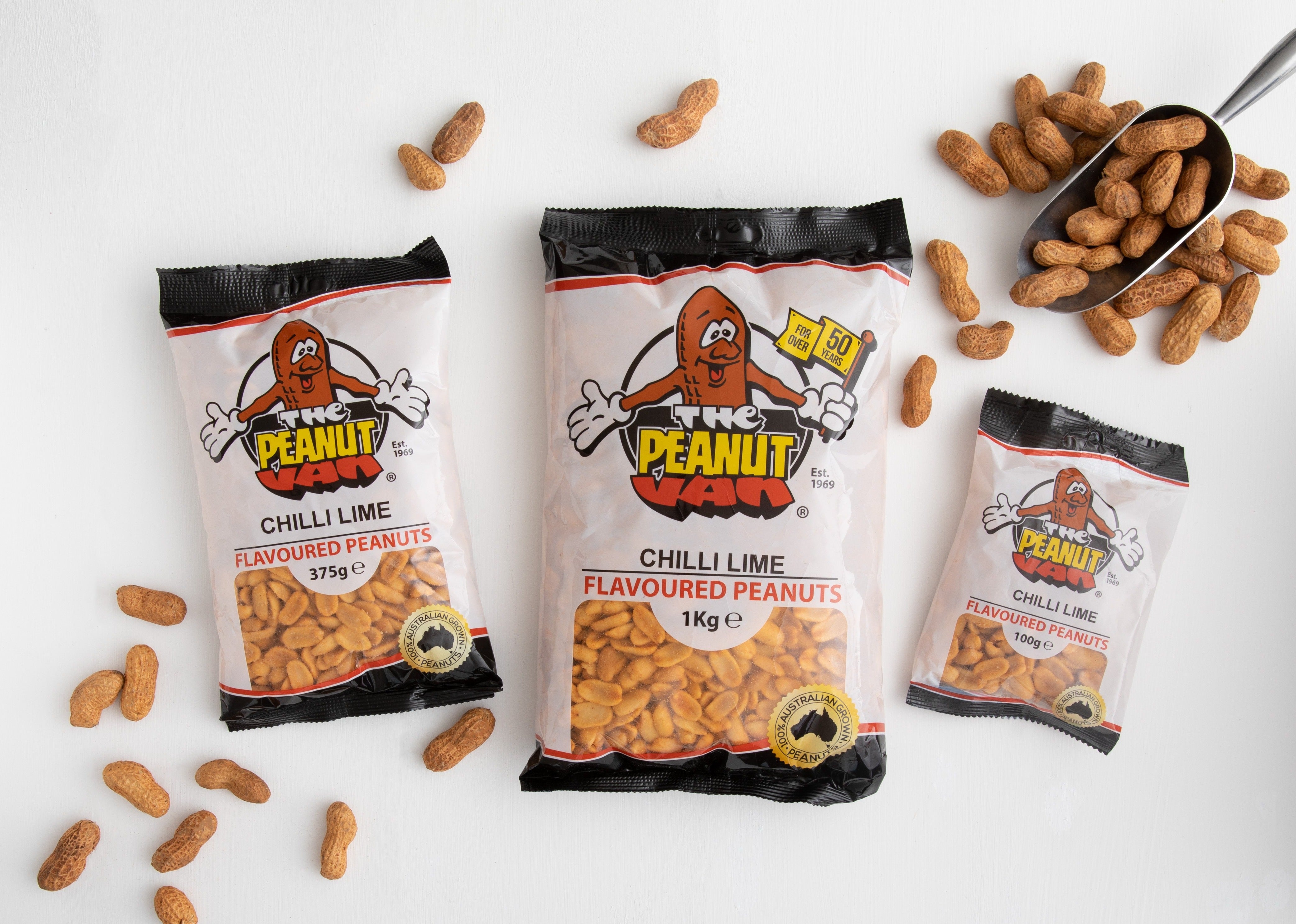 Chilli Lime peanuts by The Peanut Van, nutrition information