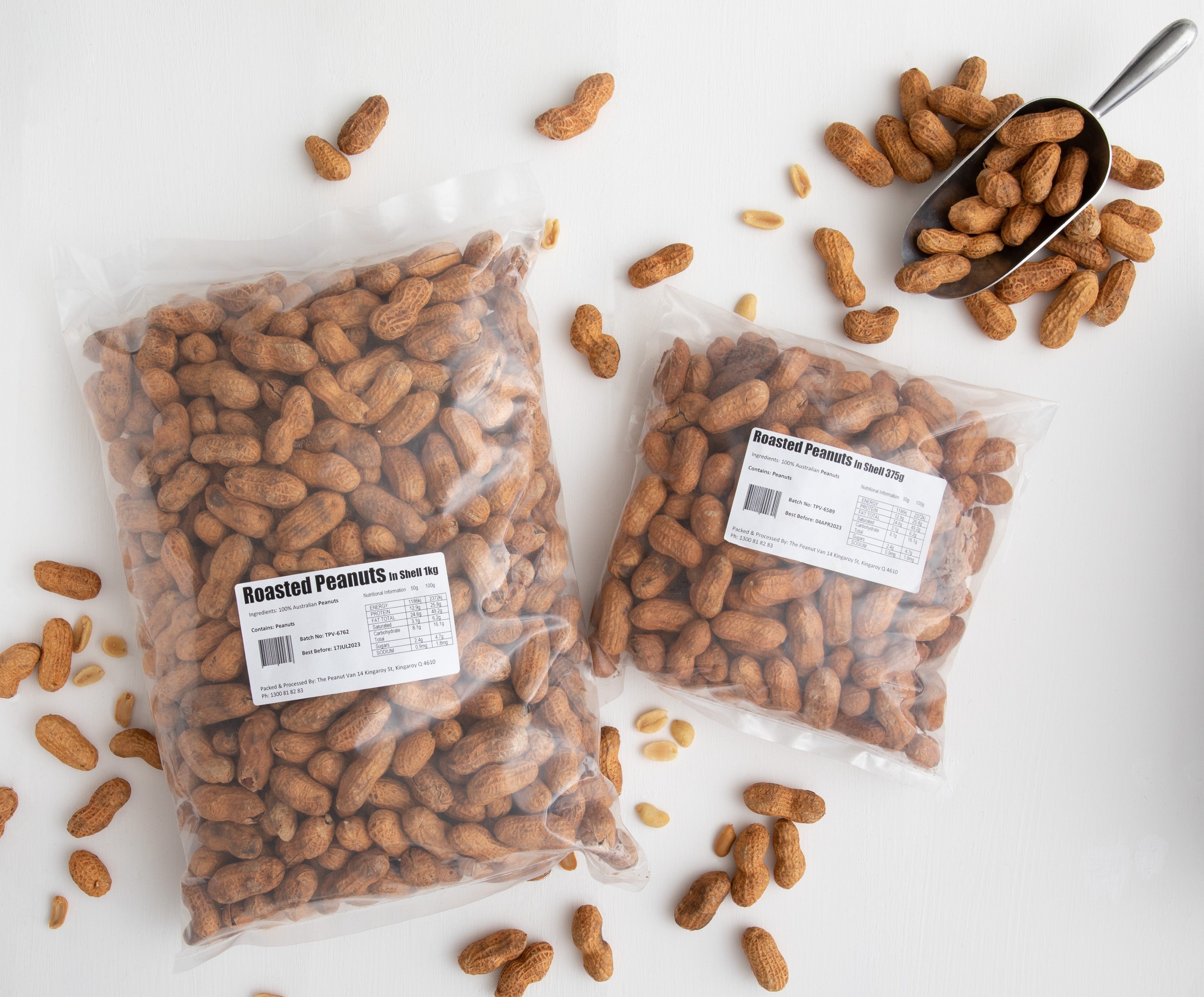 Roasted In Shell peanuts by The Peanut Van, 1kg bulk bag