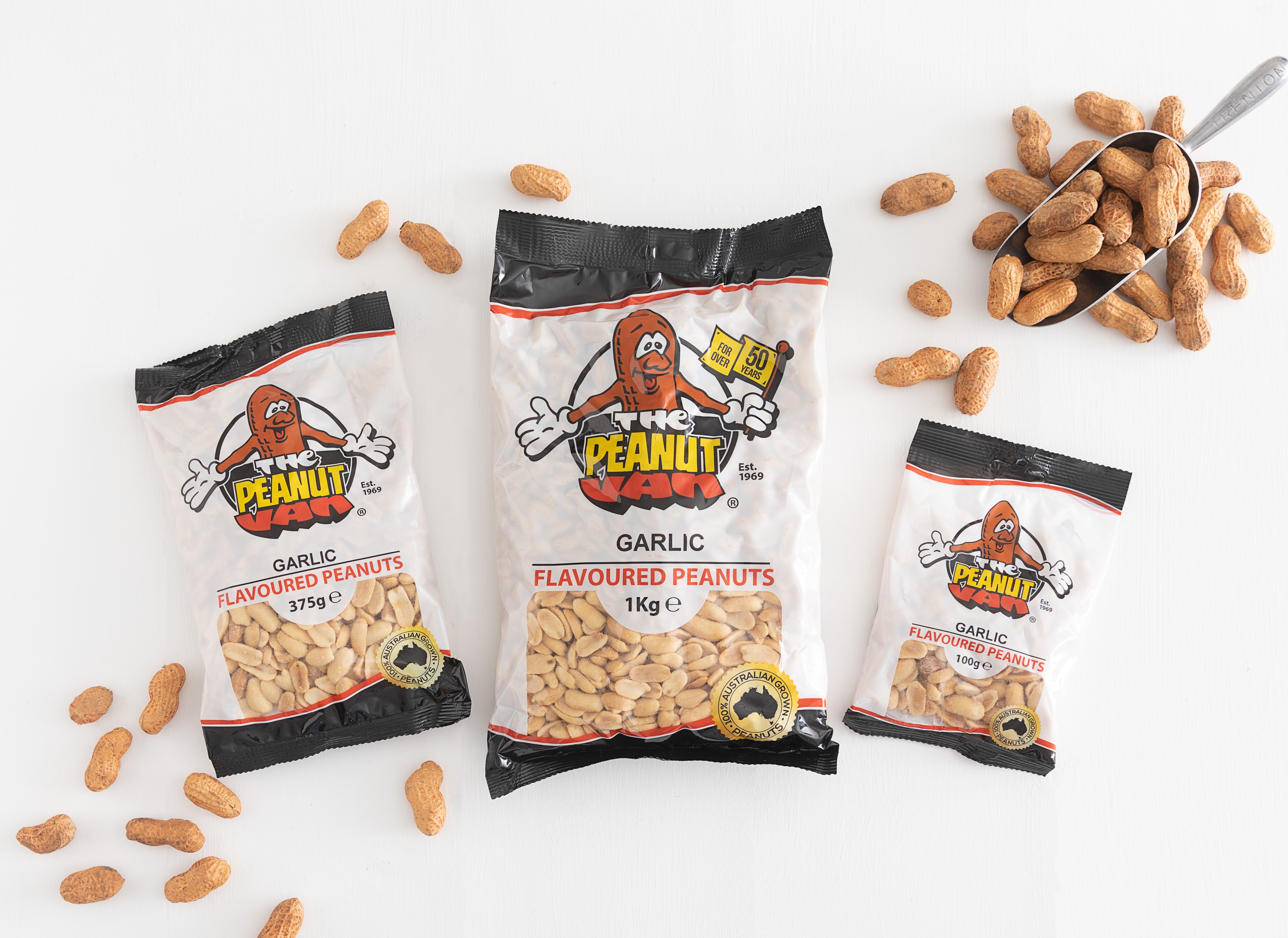 Garlic peanuts by The Peanut Van, nutrition information