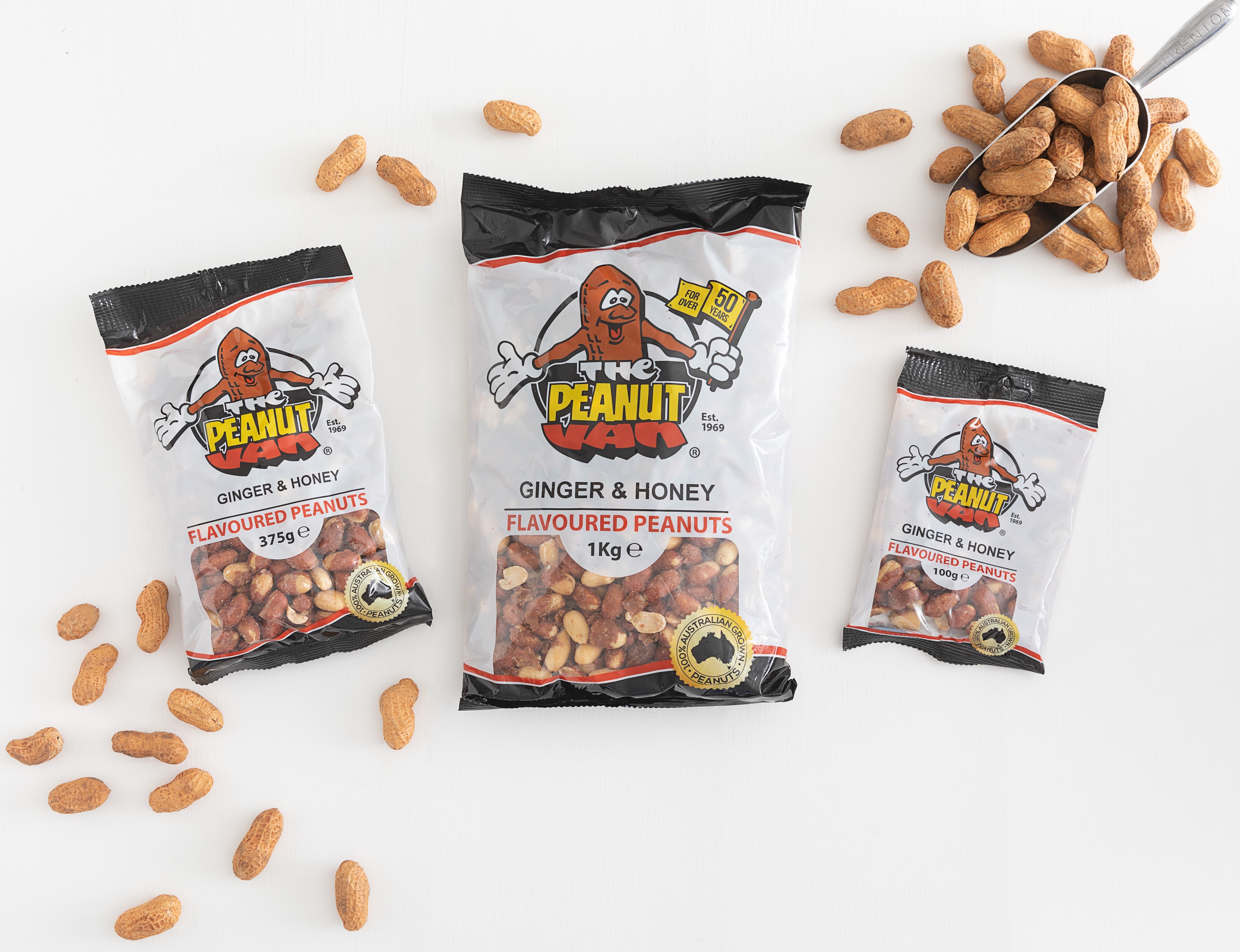 Ginger and Honey peanuts by The Peanut Van, pack detail